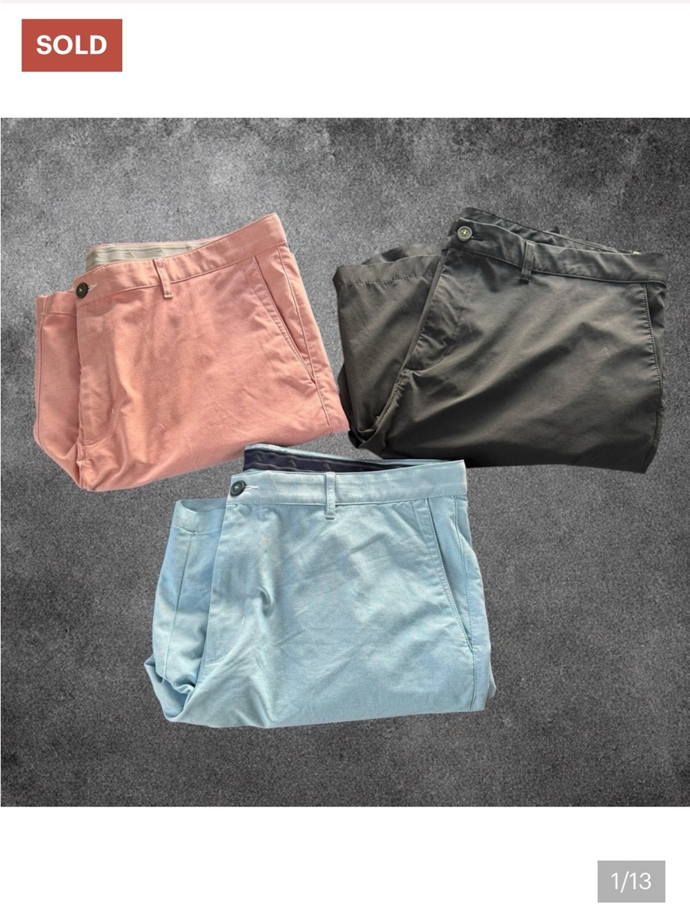 Tommy Bahama Men's Shorts Size 42 Blue Pink Black Chino Golf Casual Stretch 9"